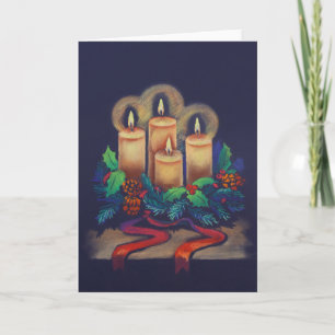 Merry Christmas - Advent Wreath for you! Holiday Card