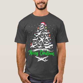 Merry Christmas  Aeroplane Christmas Tree Plane Xm T-Shirt