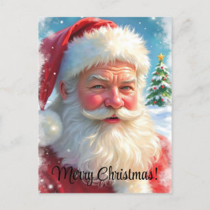 Merry Christmas Ai Generated Santa Clause Postcard