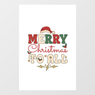 Merry Christmas All Santa Hat Lightning Stars