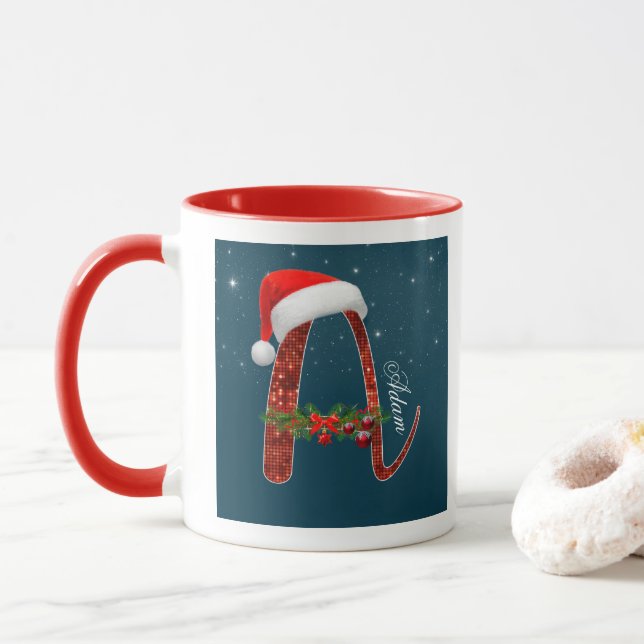 Merry christmas alphabet _A_ Mug (With Donut)