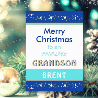 Merry Christmas amazing Grandson card