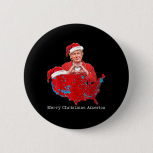 Merry Christmas America Donald Trump Coveragexmas 6 Cm Round Badge