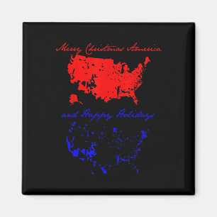 Merry Christmas America Funny Trump Christmas Card Magnet
