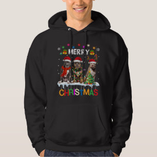 Merry Christmas American Bully Santa Christmas Tre Hoodie