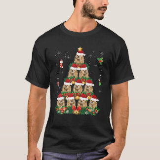 Merry Christmas American Cocker Spaniel Dog Santa T-Shirt