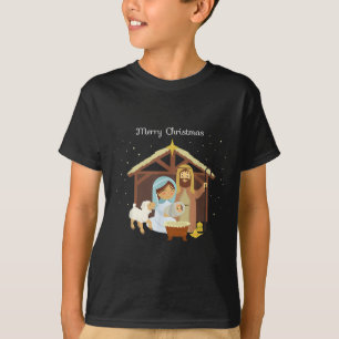 Merry Christmas &amp; Nativity Scene Christian Fai T-Shirt
