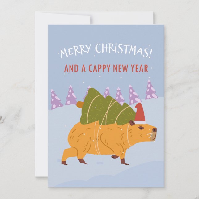 "Merry Christmas and a Cappy New Year" Holiday Card (Front)