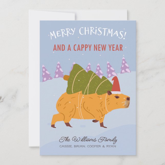 "Merry Christmas and a Cappy New Year" Holiday Card (Front)