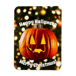 Merry Christmas and a Happy Halloween Magnet