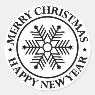 Merry Christmas and a Happy New Year! Classic Round Sticker