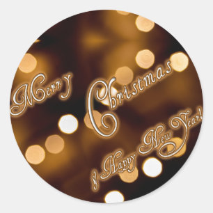 Merry Christmas and a Happy New Year! Classic Round Sticker