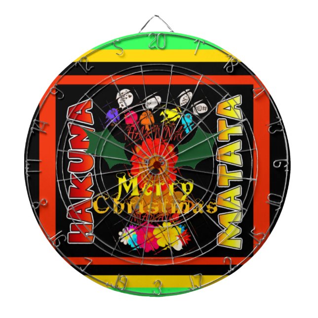 Merry Christmas and a Happy New Year Dartboard (Front)