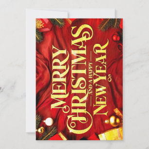 "Merry Christmas and a Happy New Year" Festlich Holiday Card