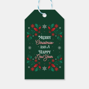Merry Christmas and a Happy New Year Gift Tags