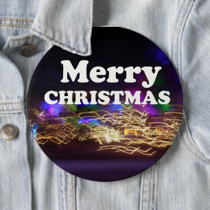 Merry Christmas and a Happy New year greetings 6 Cm Round Badge