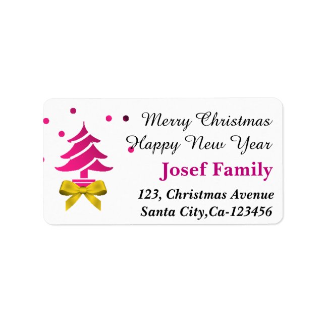 Merry Christmas and a Happy New Year! Label (Front)