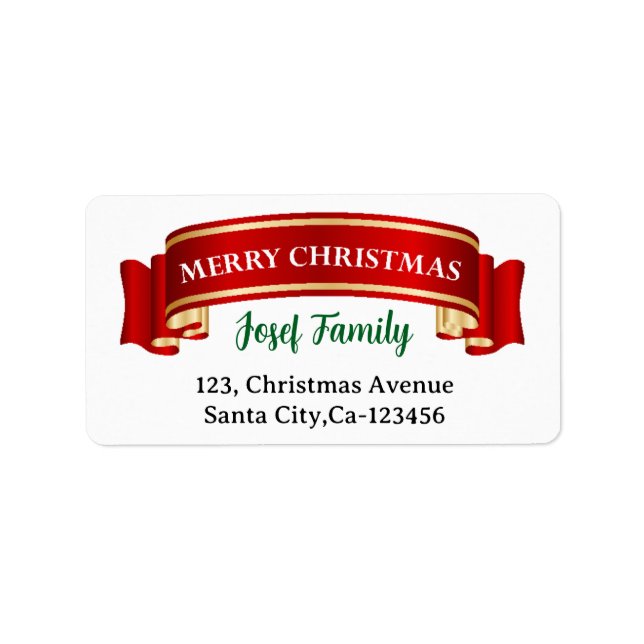 Merry Christmas and a Happy New Year! Label (Front)