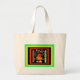 Merry Christmas and a Happy New Year Large Tote Bag