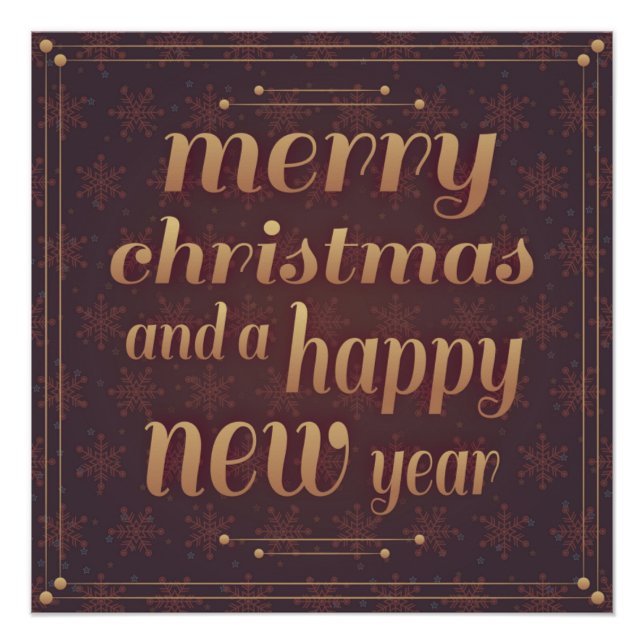 MERRY CHRISTMAS AND A HAPPY NEW YEAR POSTER (Front)