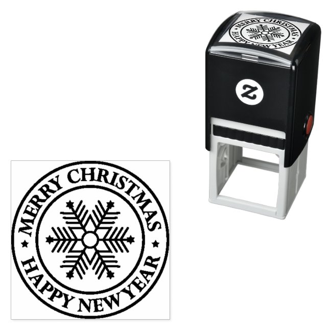 Merry Christmas and a Happy New Year! Self-inking Stamp (In Situ)