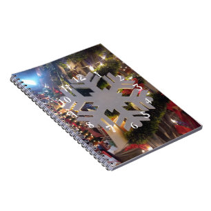 Merry Christmas and a Happy New Year Snowflake Art Notebook