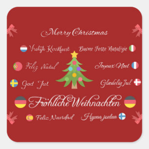 Merry Christmas and a Happy New Year! Square Sticker
