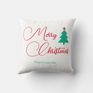 Merry Christmas and Christmas Tree Cushion