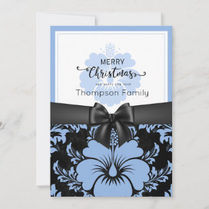 Merry Christmas and happy holidays, black bow, Invitation