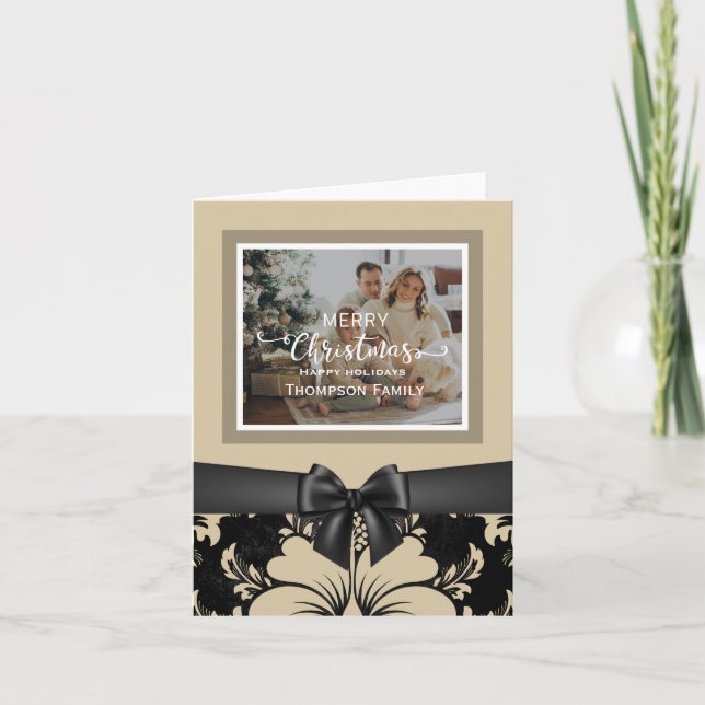 Merry Christmas and happy holidays custom photo Invitation (Front)