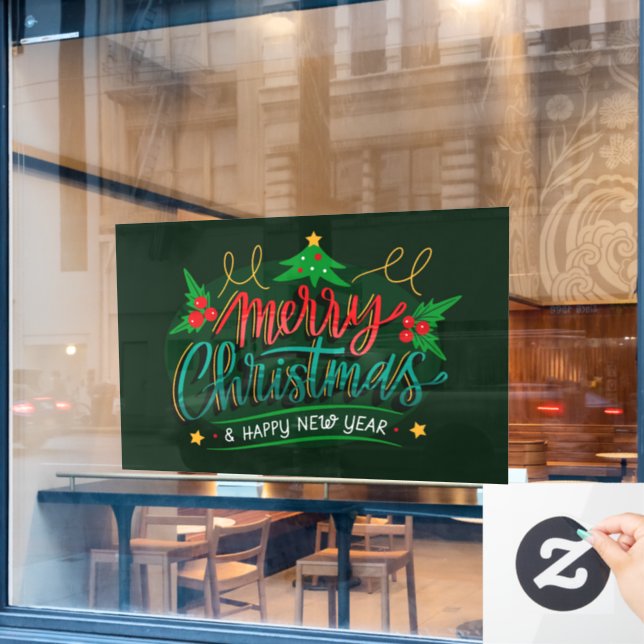 Merry Christmas and Happy New Year (Cafe Window)