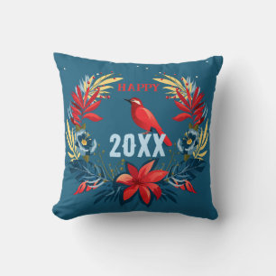 Merry Christmas and Happy New Year! 2026 Red Bird Cushion