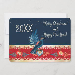 Merry Christmas and Happy New Year! 2027 Blue Bird Holiday Card