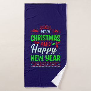 Merry Christmas And Happy New Year-61064 Bath Towel