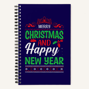Merry Christmas And Happy New Year-61064 Hoodie Notebook