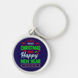 Merry Christmas And Happy New Year-61064 Key Ring