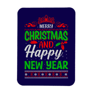 Merry Christmas And Happy New Year-61064 Magnet