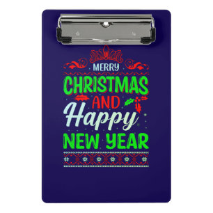 Merry Christmas And Happy New Year-61064 Mini Clipboard