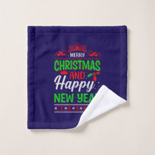 Merry Christmas And Happy New Year-61064 Wash Cloth