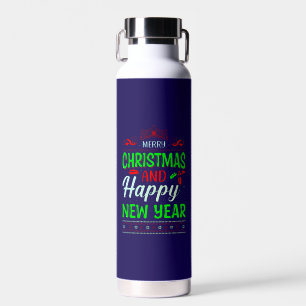 Merry Christmas And Happy New Year-61064 Water Bottle