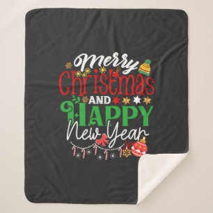 Merry Christmas And Happy New Year-67342 Sherpa Blanket
