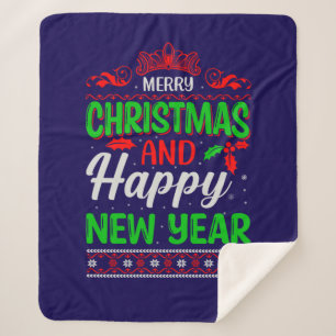 Merry Christmas And Happy New Year-72965 Sherpa Blanket