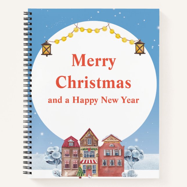 Merry Christmas and Happy New Year 8.5" x 11"  Notebook (Front)