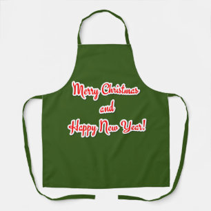 Merry Christmas and Happy New Year Apron