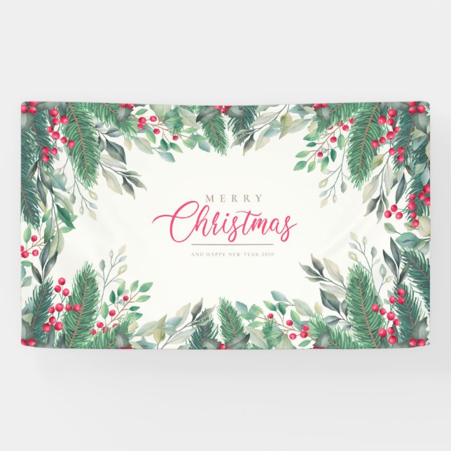 Merry Christmas and Happy New Year Banner (Horizontal)