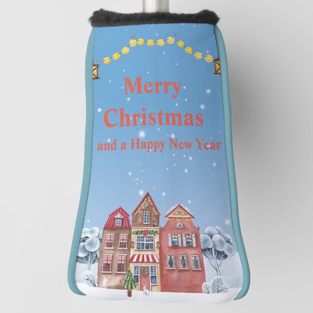 Merry Christmas and Happy New Year Best Putter Golf Head Cover (Rotate 90)