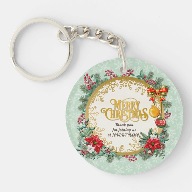 Merry Christmas and Happy New Year By Love Key Ring (Front)