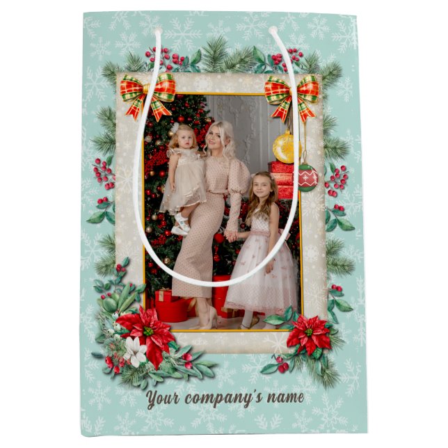 Merry Christmas and Happy New Year By Love Medium Gift Bag (Front)