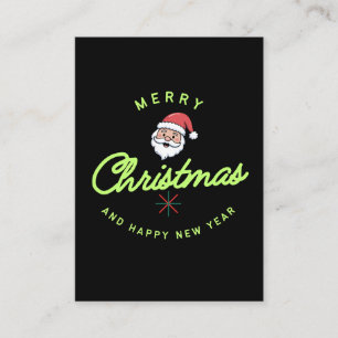 Merry Christmas and Happy New Year Calling Card