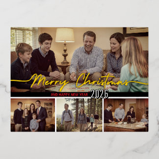 Merry Christmas And Happy New Year Card